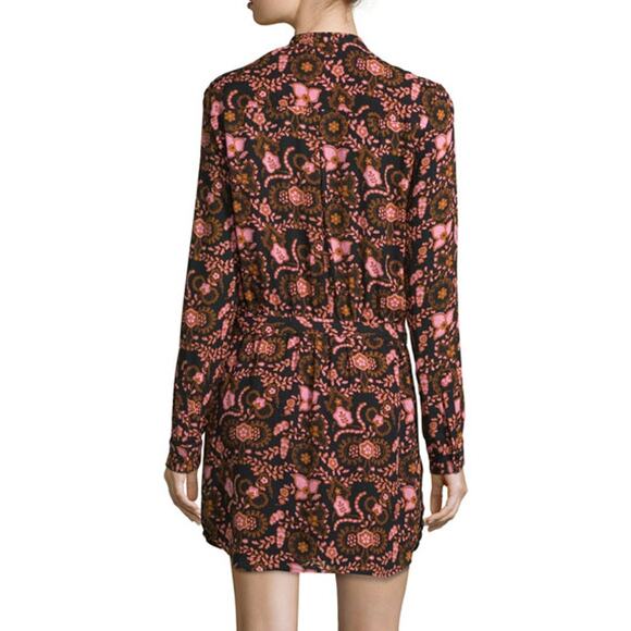 A.L.C. Silk Paisley "Sacha" Groovy Floral Dress US SIZE 2 - Picture 3 of 12